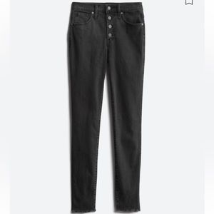 Black Madewell 10" Button Front High Rise Skinny Jeans — Size 30